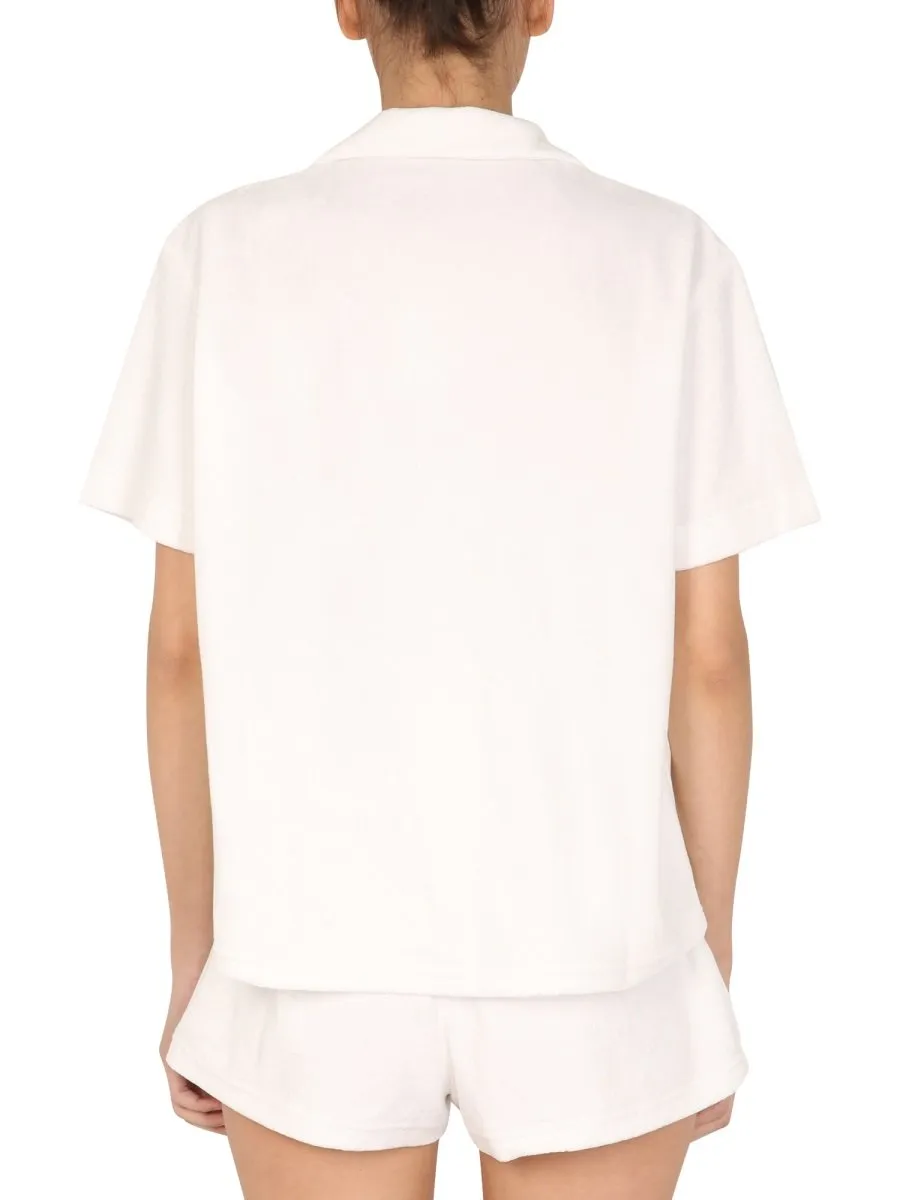 Embroidered Logo Shirt Top