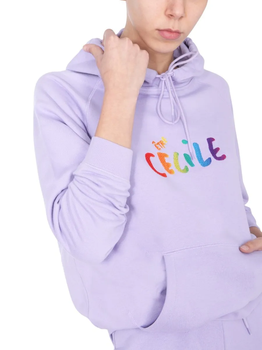 Logo Print Drawstring Hoodie