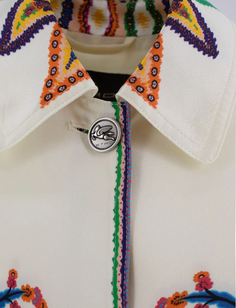 Paisley Printed Belted Jacket