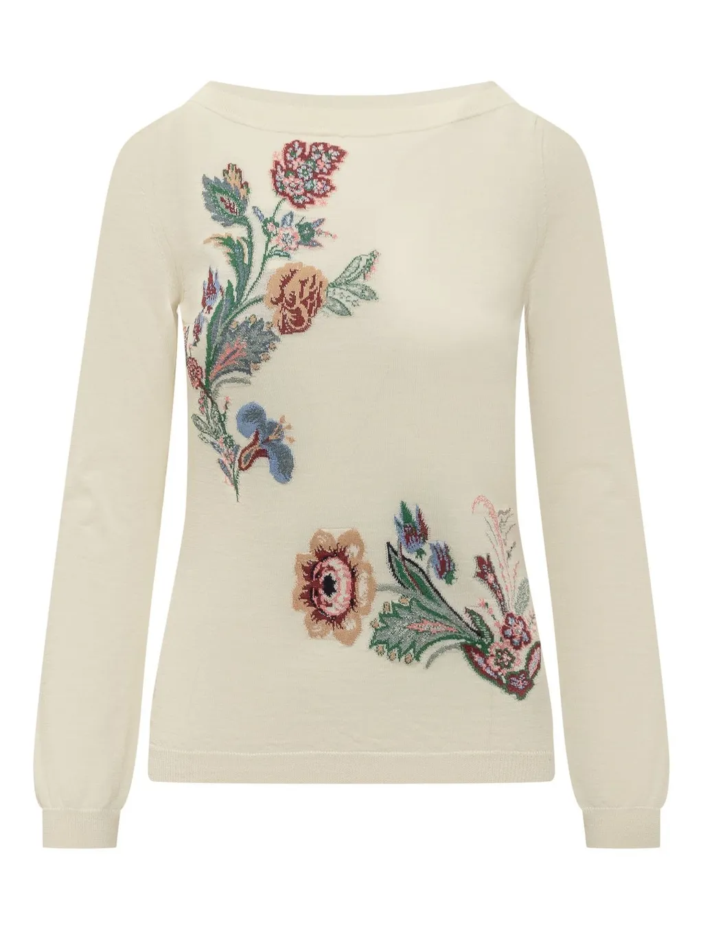 Floral Motif Knitted Jumper