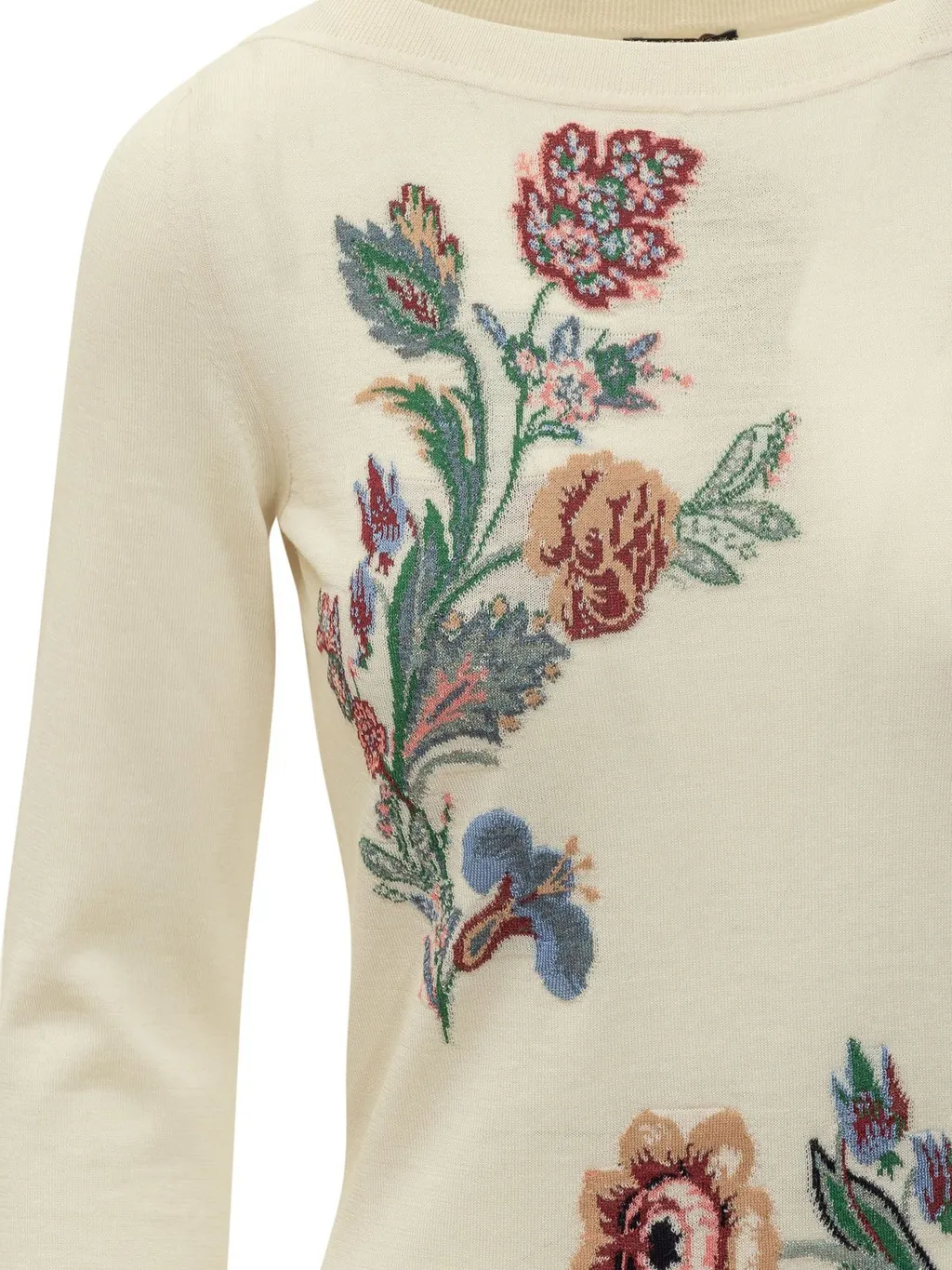 Floral Motif Knitted Jumper