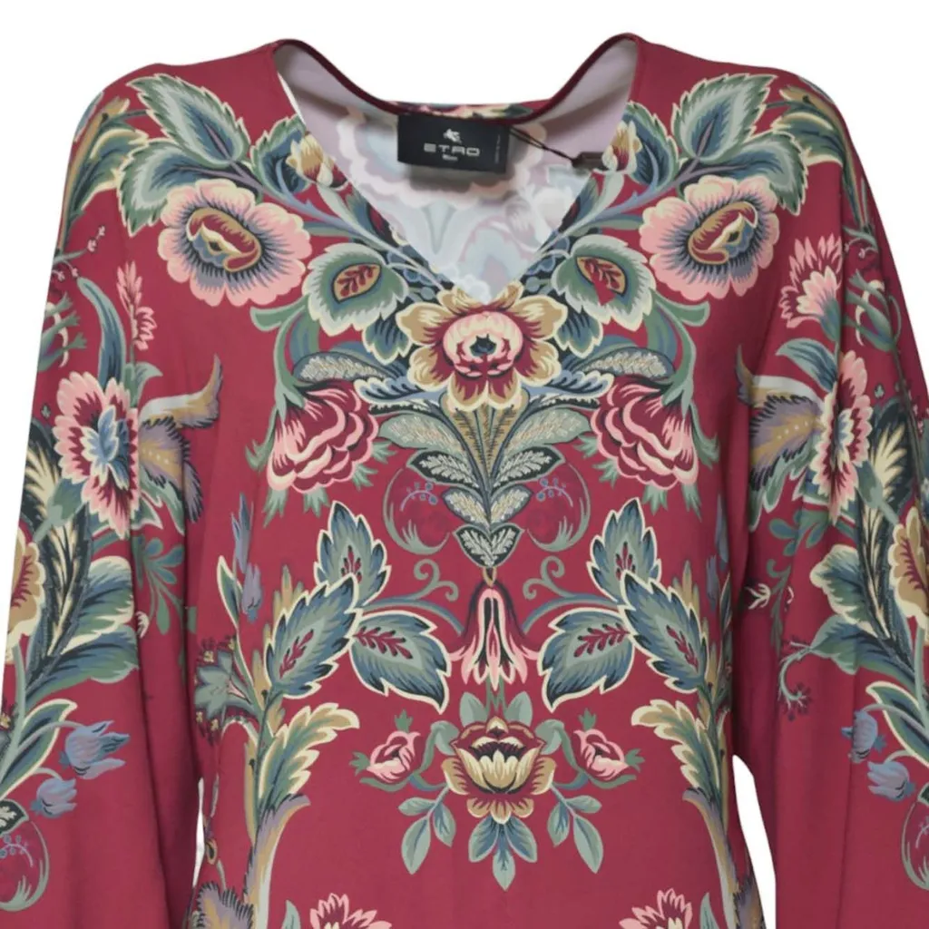 V-Neck Floral Printed Dress
