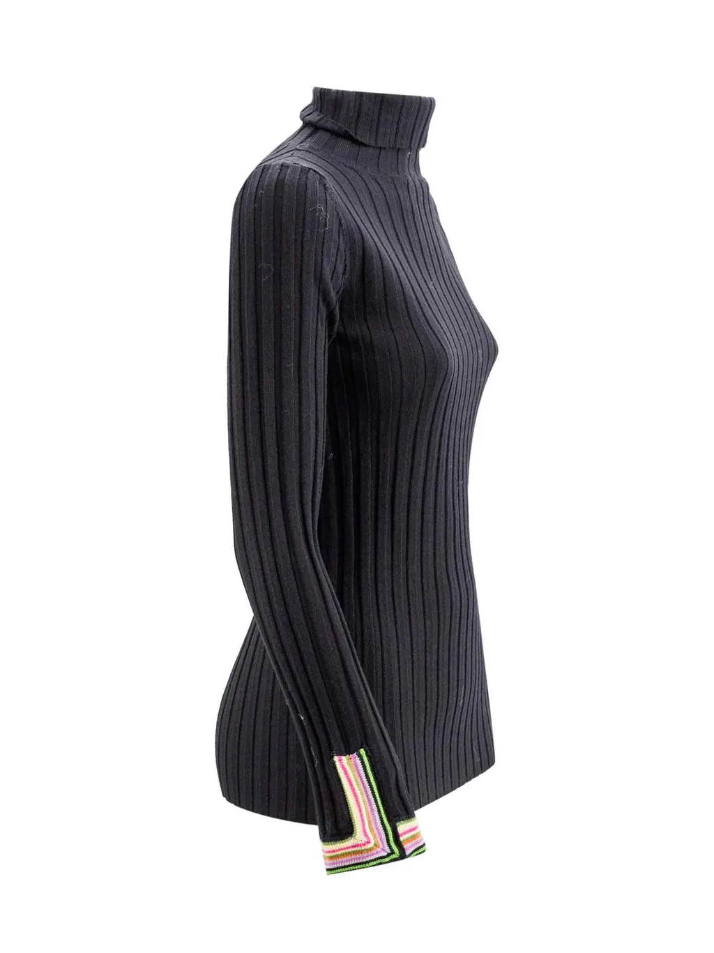 Polo Neck Ribbed Jumper