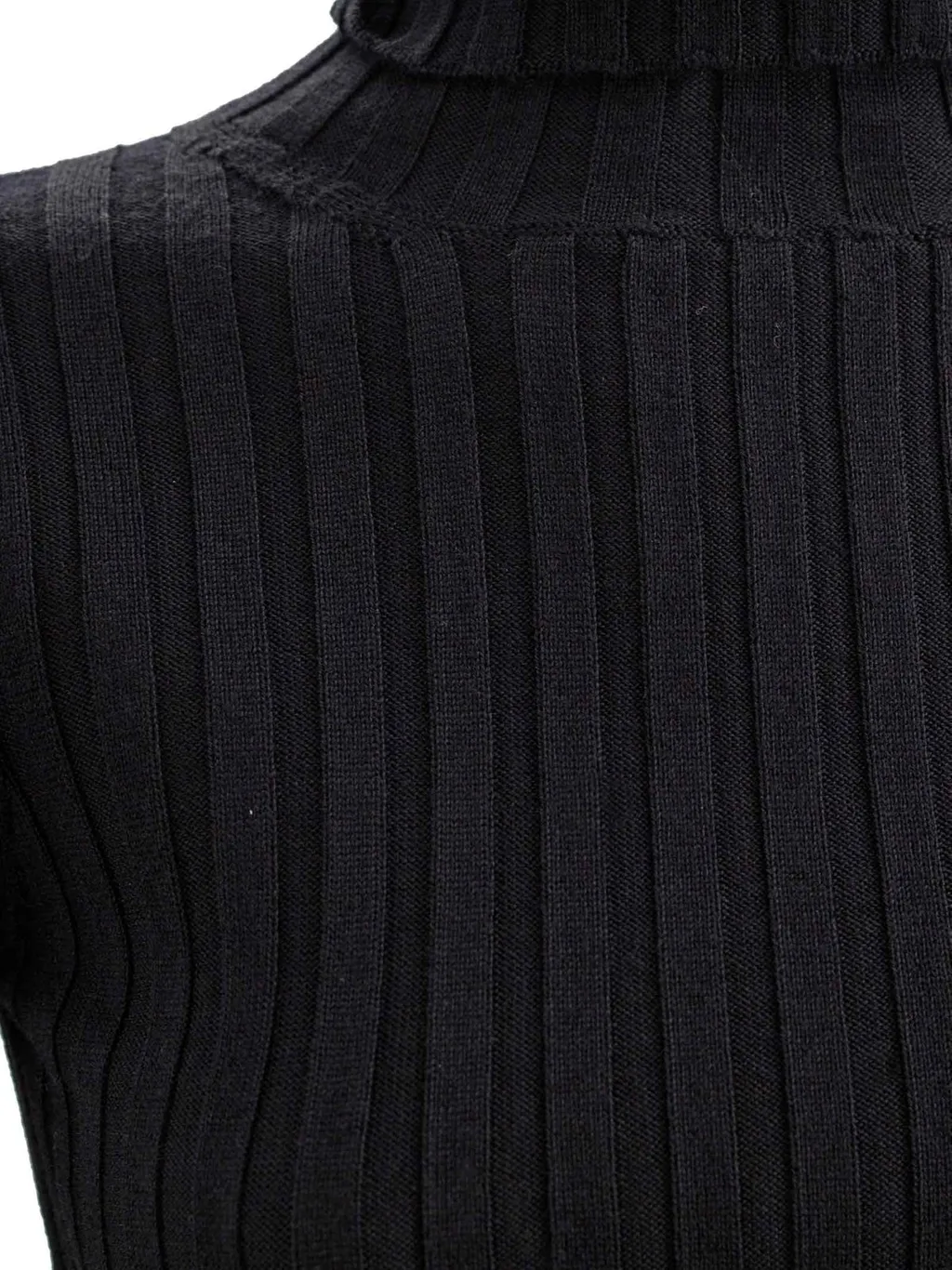 Polo Neck Ribbed Jumper