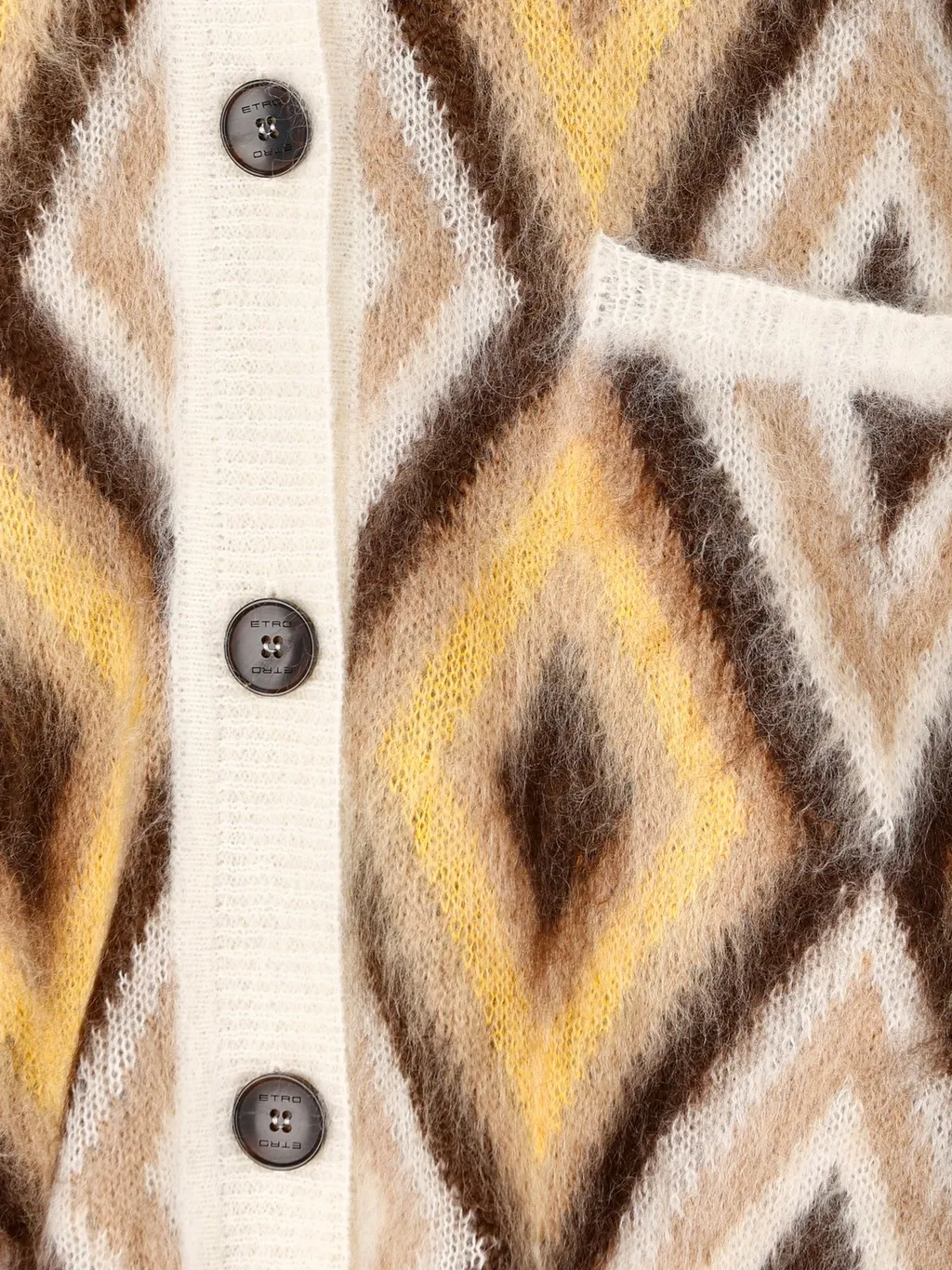 Diamond Print Button-Up Cardigan