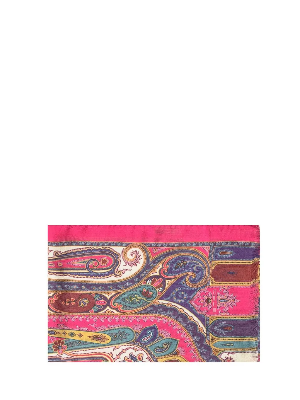 Paisley Printed Frayed-Edge Scarf