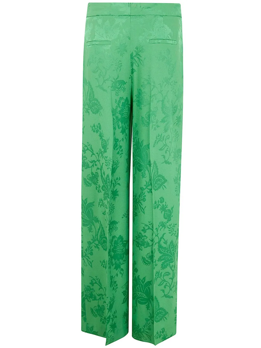 Wide-Leg Jacquard Trousers