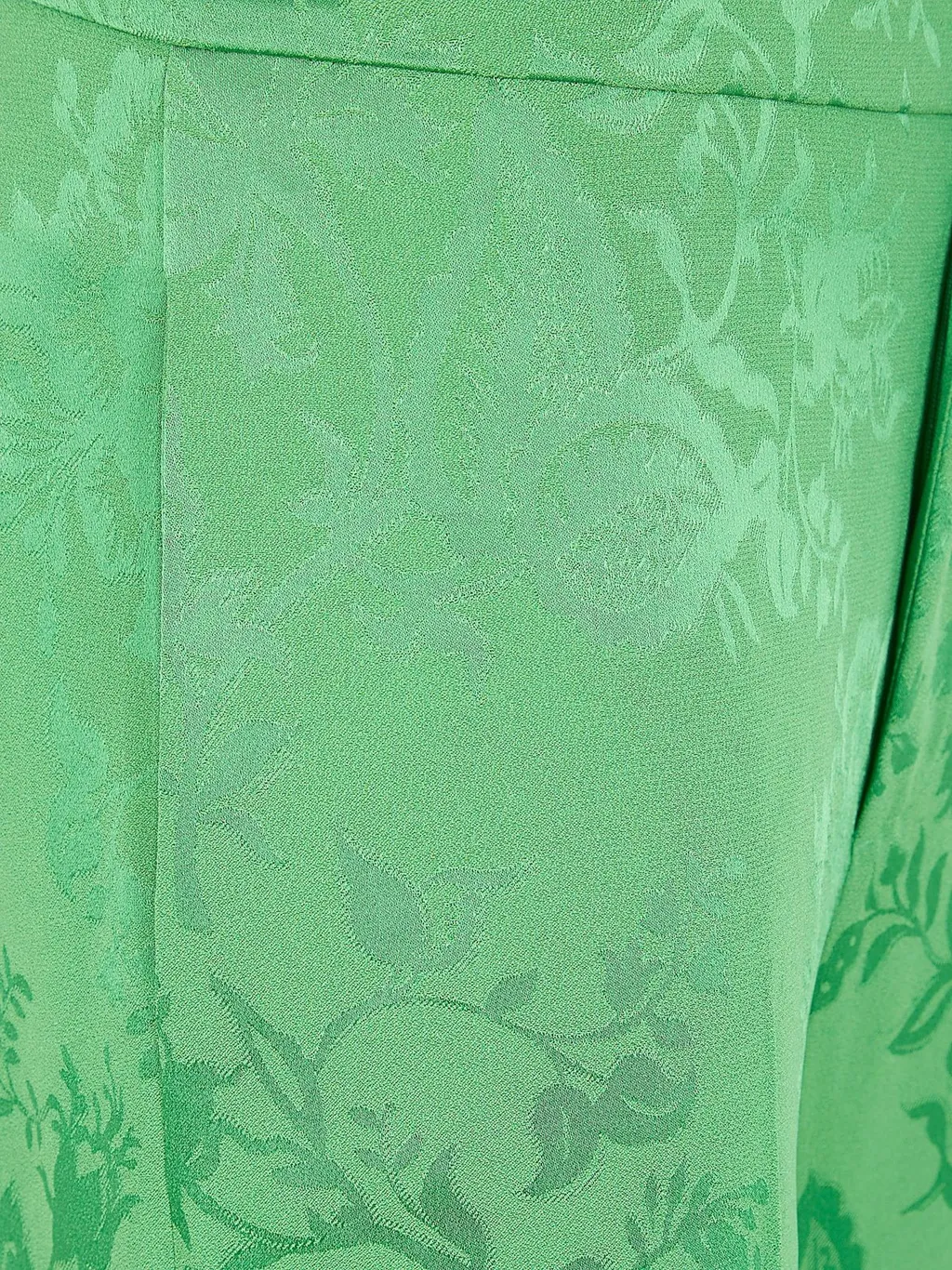 Wide-Leg Jacquard Trousers
