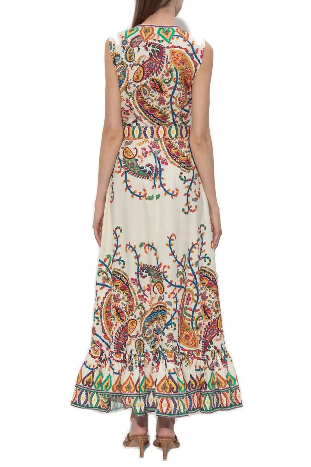 Paisley Printed Sleeveless Maxi Dress