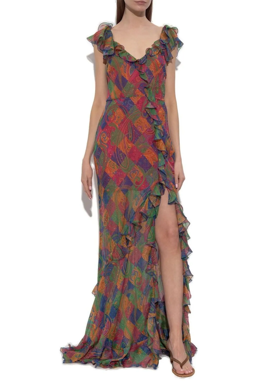 Paisley Printed Maxi Dress