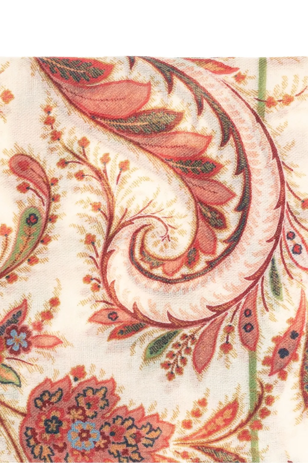 Paisley Printed Frayed Edge Scarf