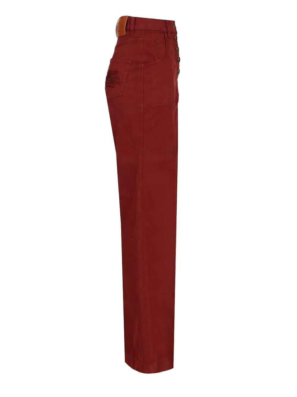 Pegaso Button Flared Denim Jeans