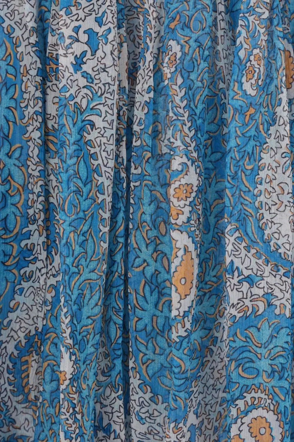 Pattern-Printed Flounced Skirt
