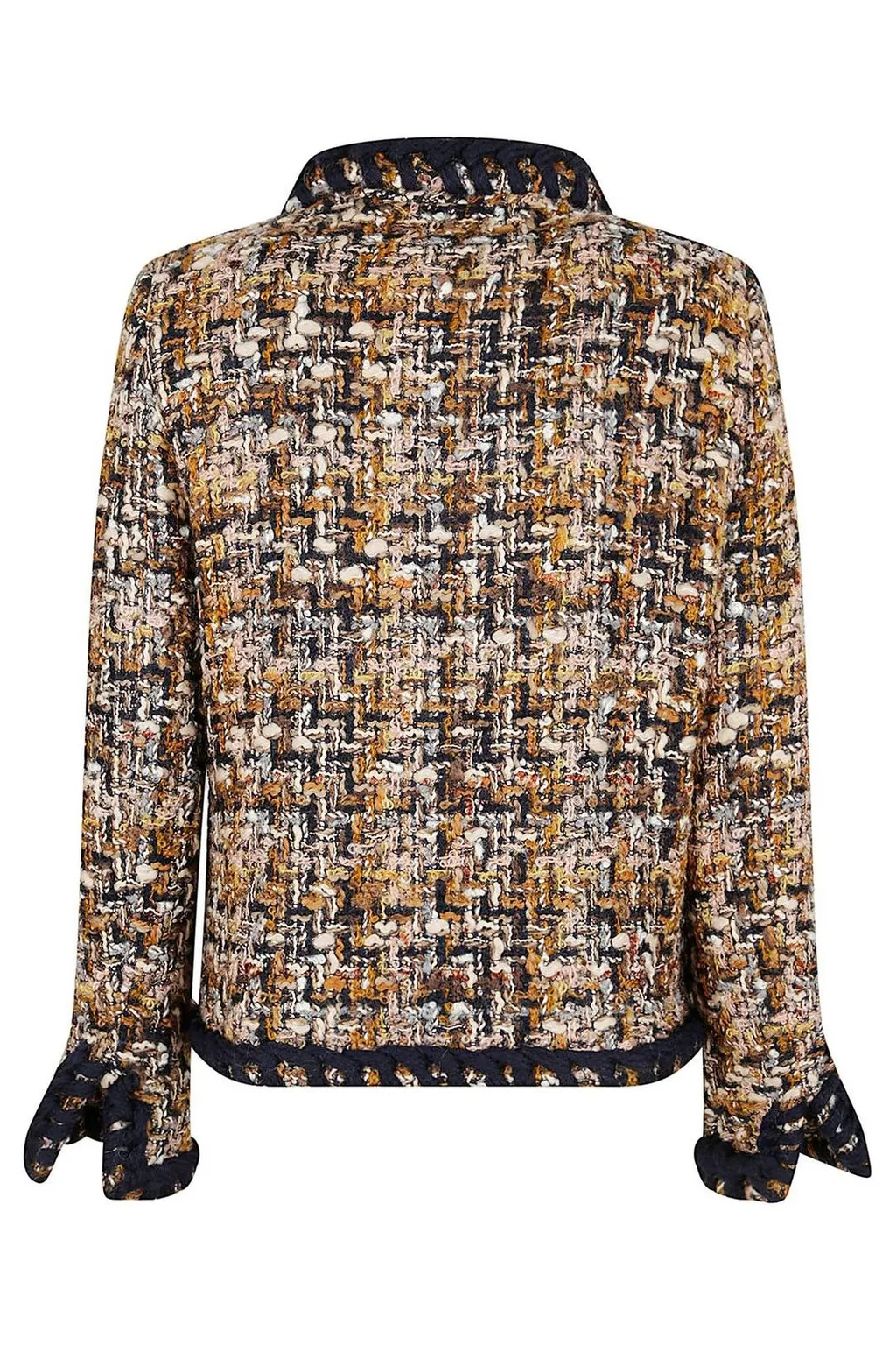 Double-Breasted Long Sleeve Tweed Jacket