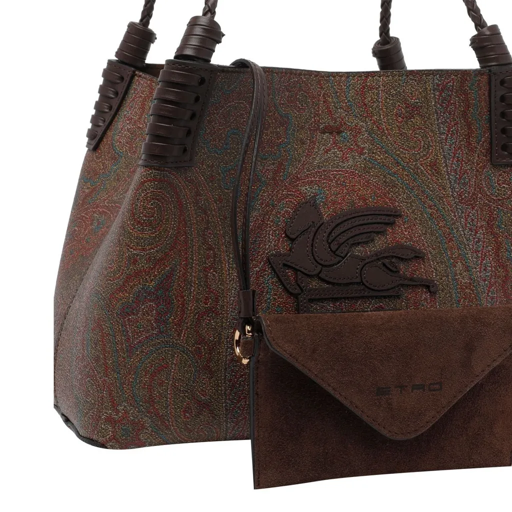 Small Arnica Libra Paisley Top Handle Tote Bag