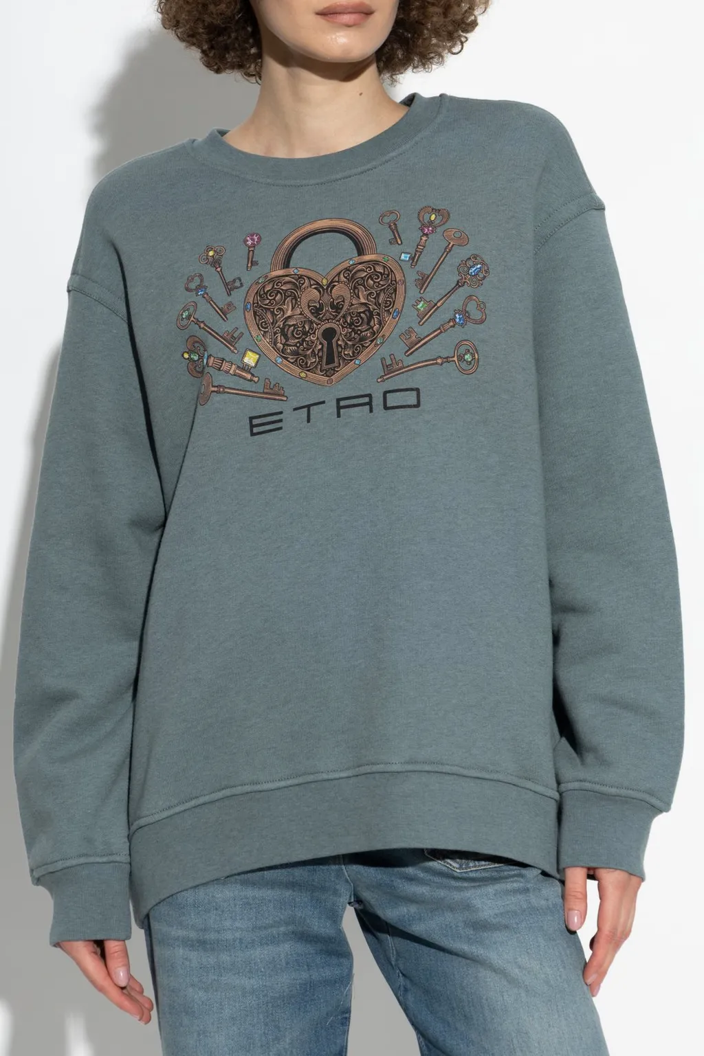 Graphic Printed Crewneck Sweatshirt