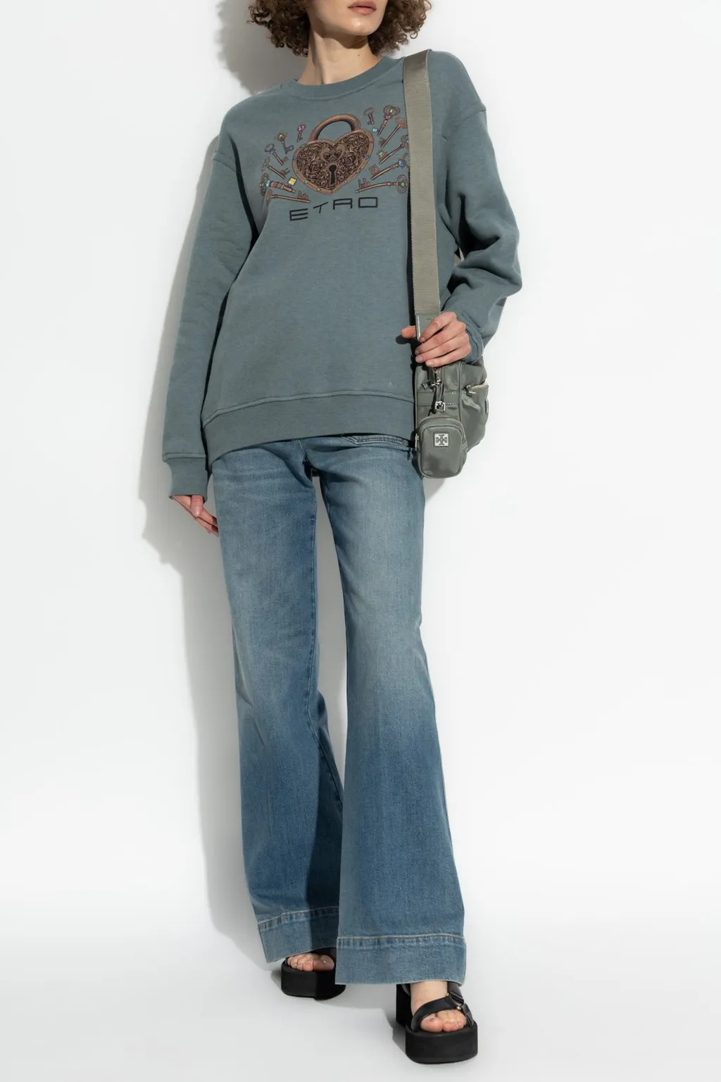 Graphic Printed Crewneck Sweatshirt