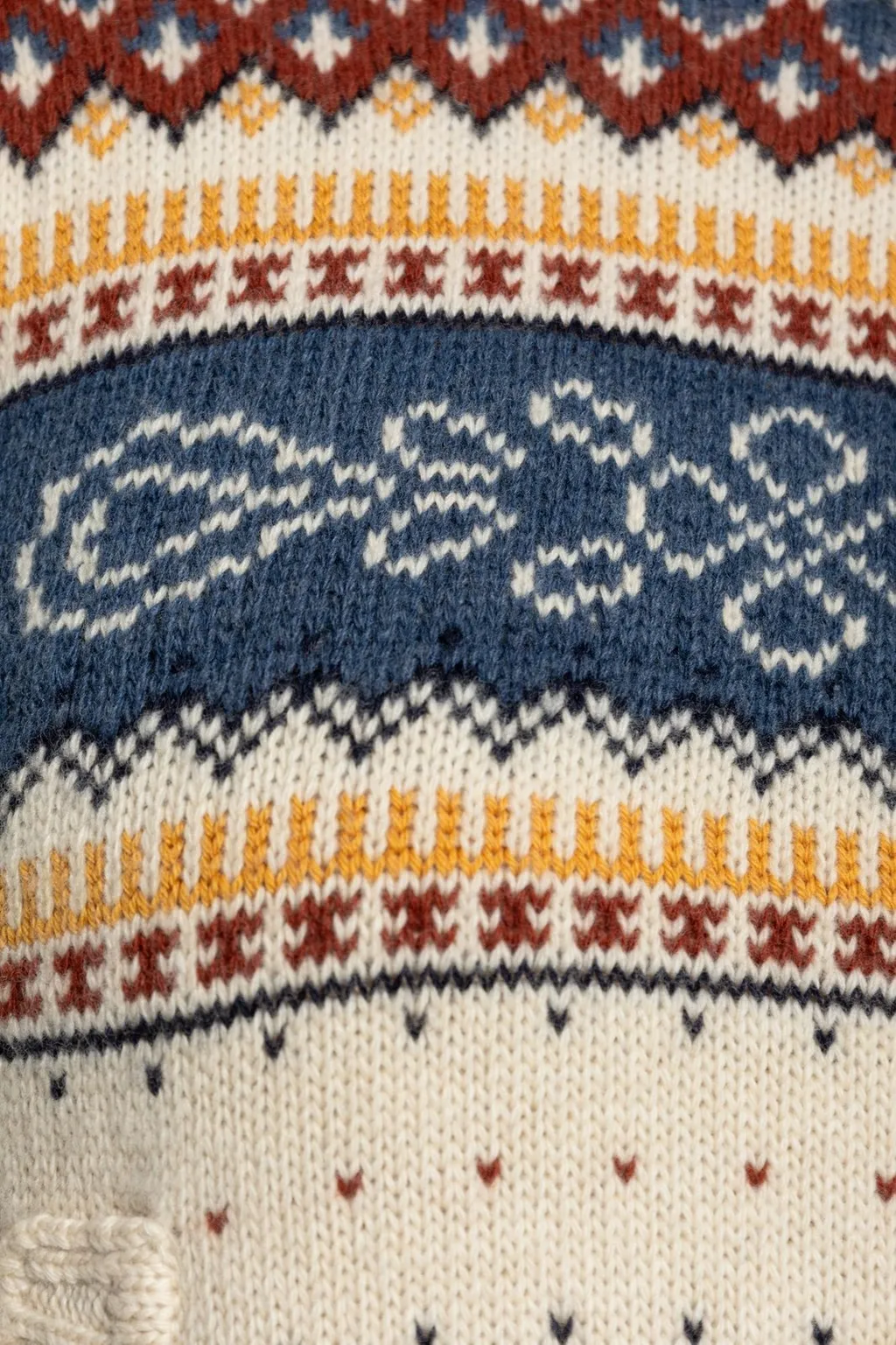 Pattern Intarsia-Knit Hooded Jumper
