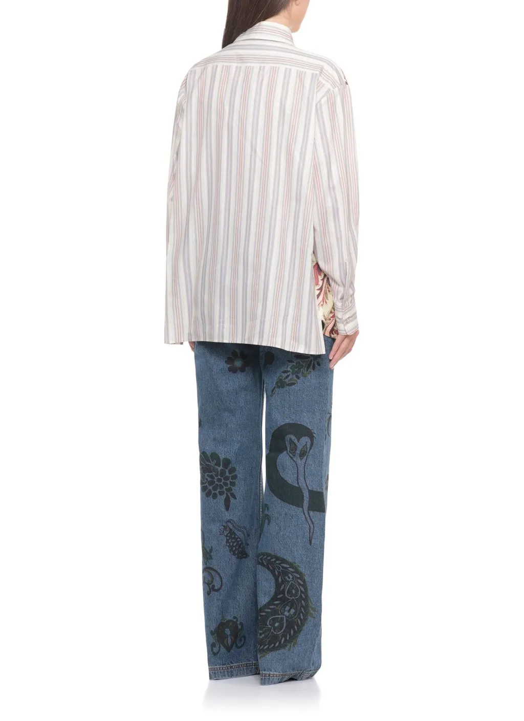 Placed Printed Striped Shirt