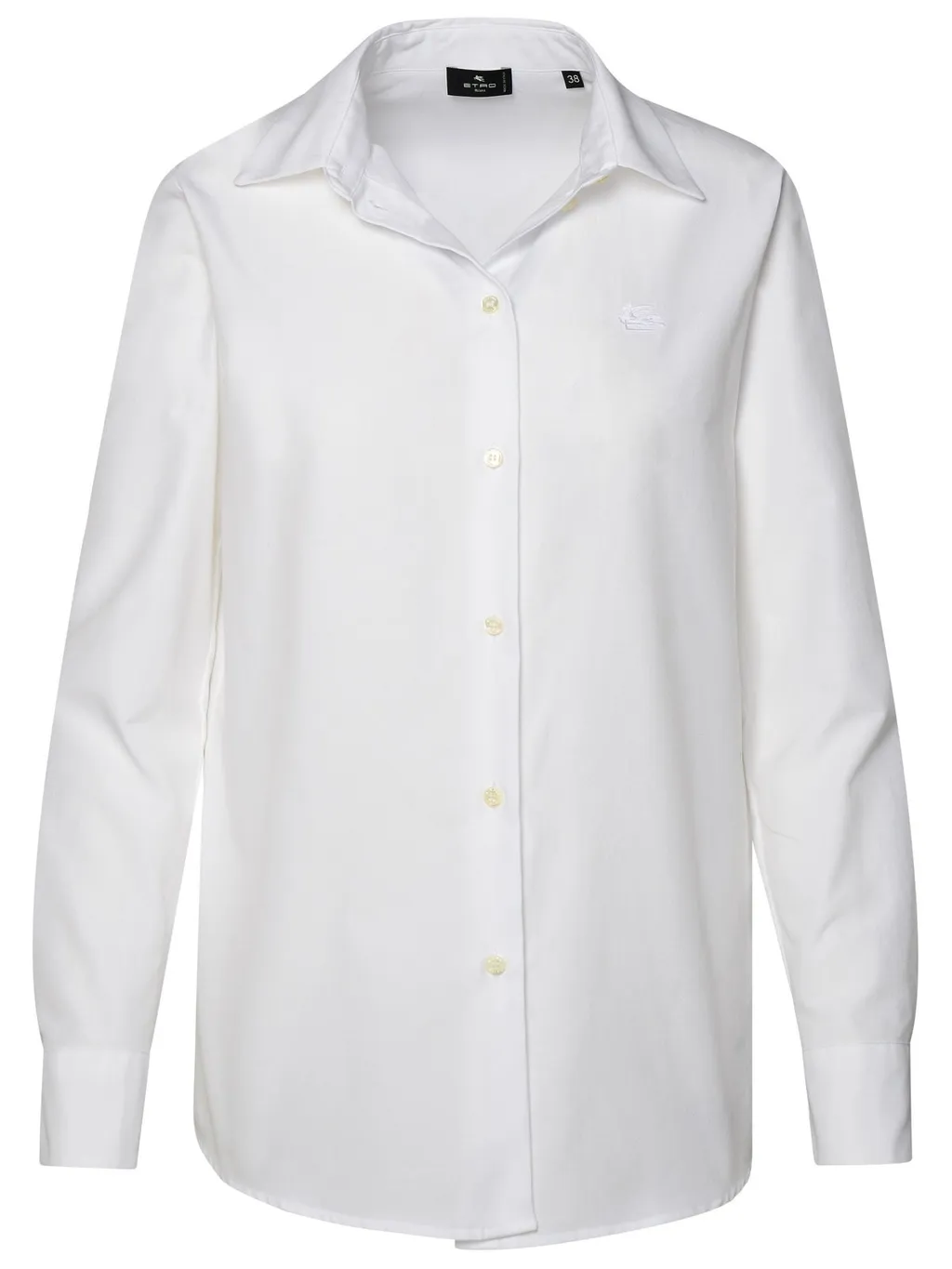 Pegaso-Embroidered Straight Hem Shirt