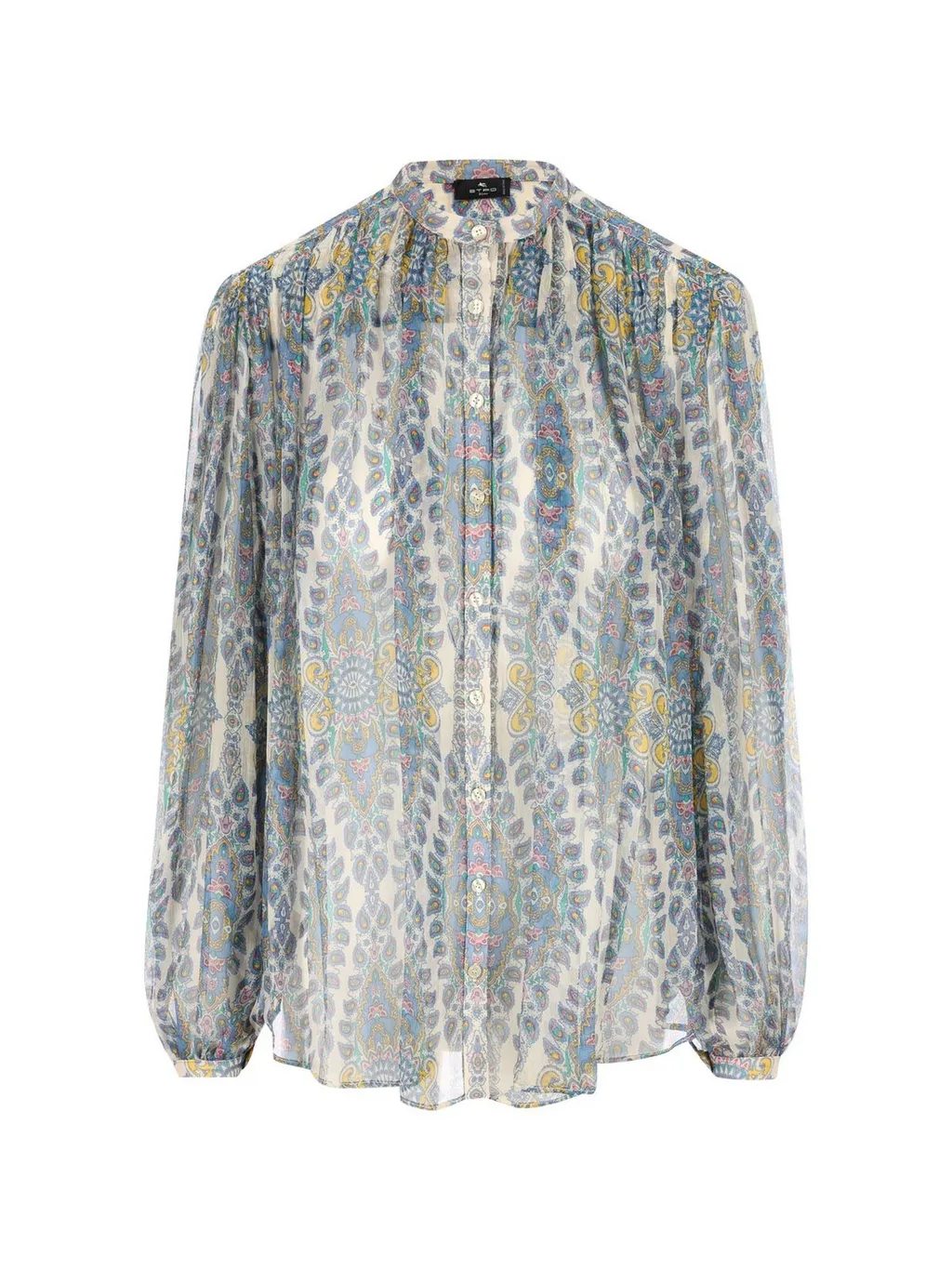 Floral Printed Long-Sleeved Shirt