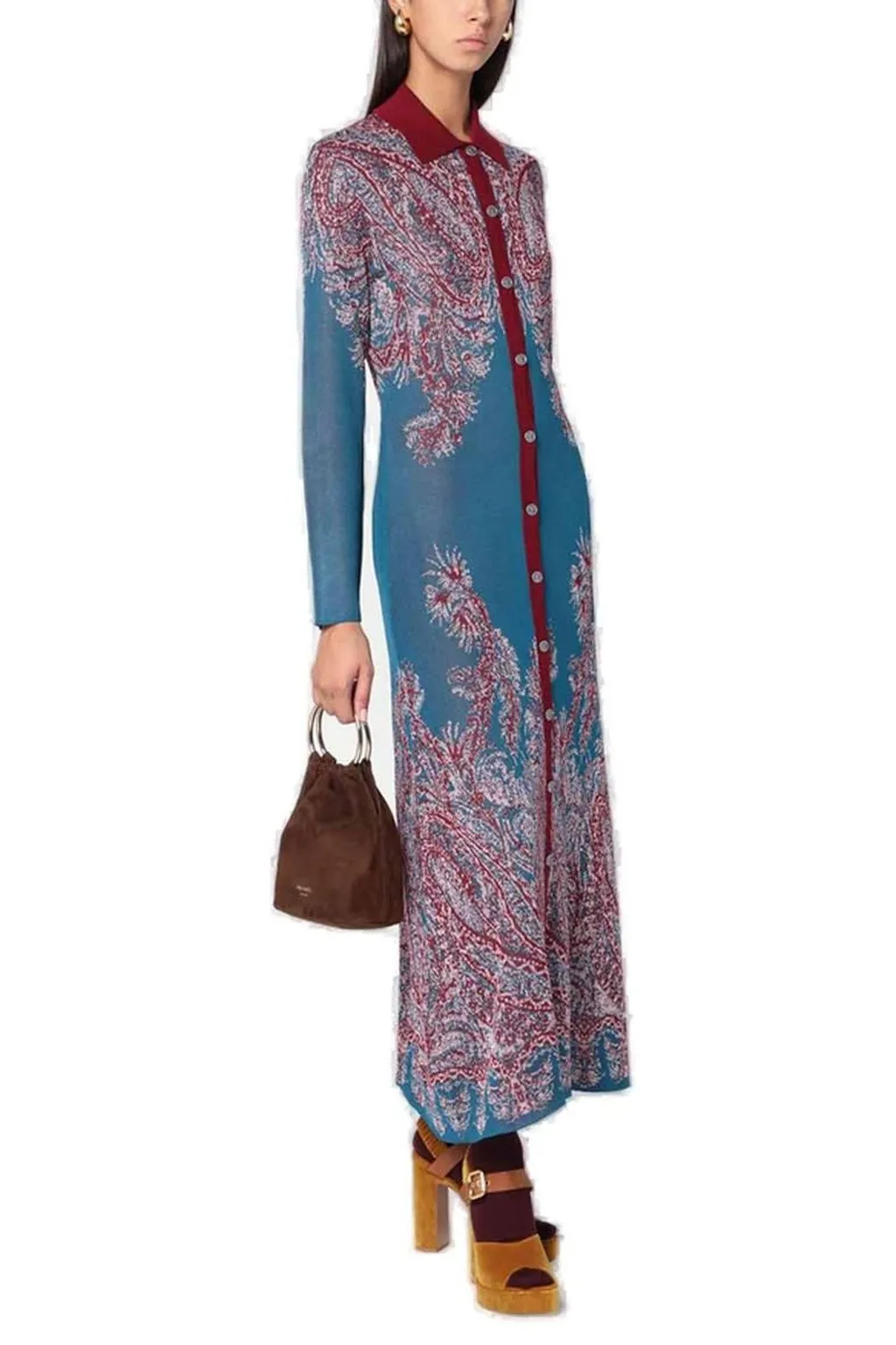 Paisley Printed Shirt Dress