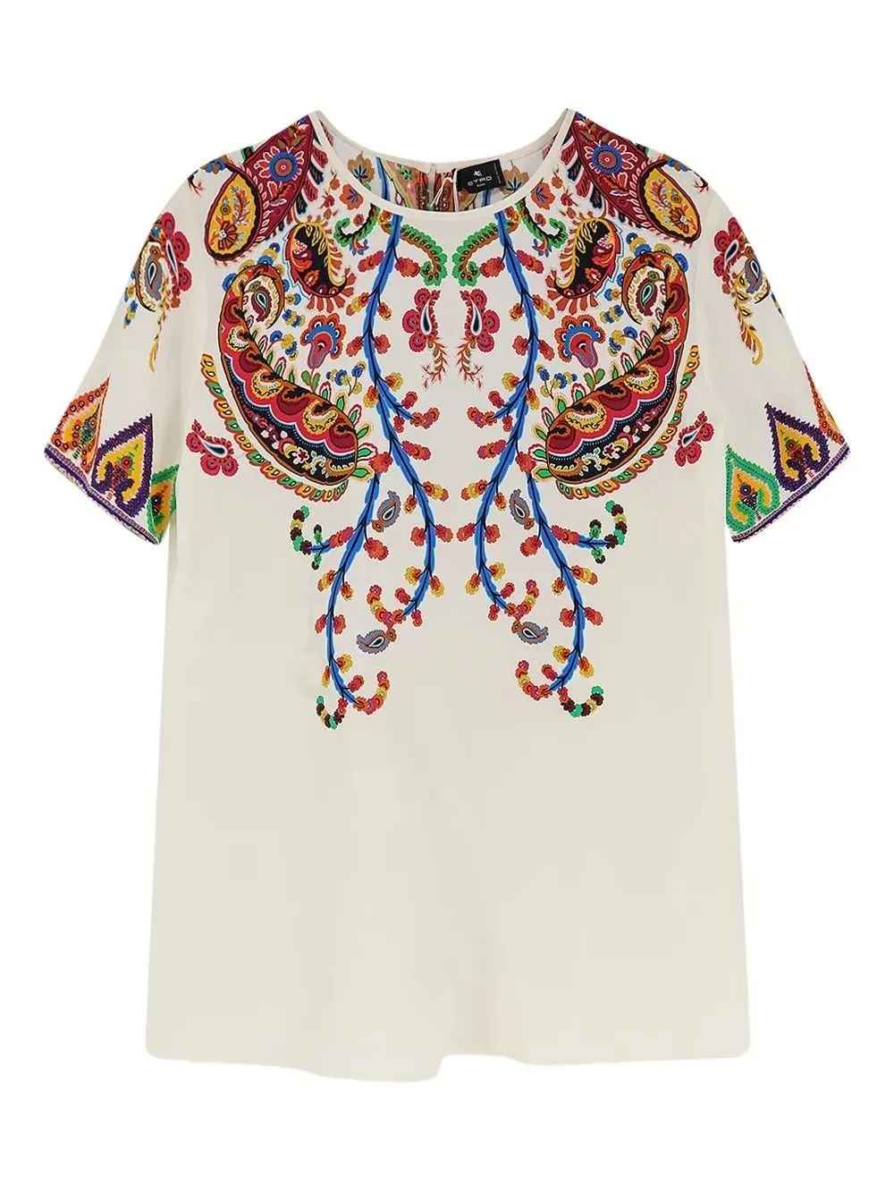 Paisley Printed Crewneck T-Shirt