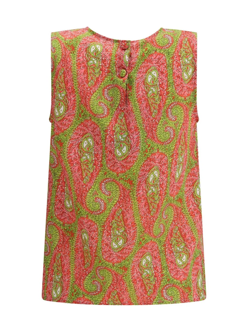 Paisley-Motifed Sleeveless Top