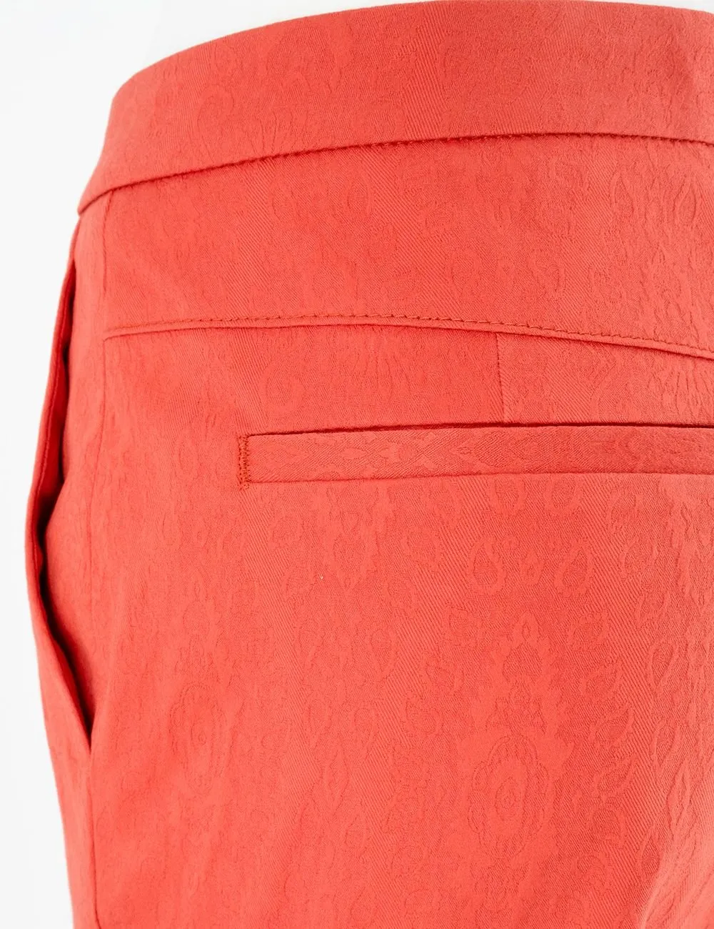 Paisley-Jacquard Flared Trousers