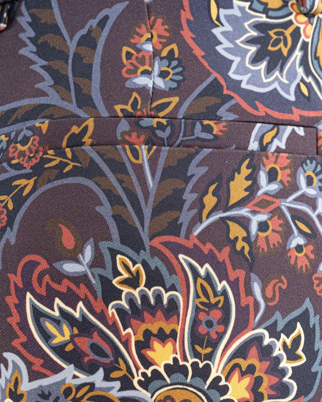 Paisley Printed Cady Trousers