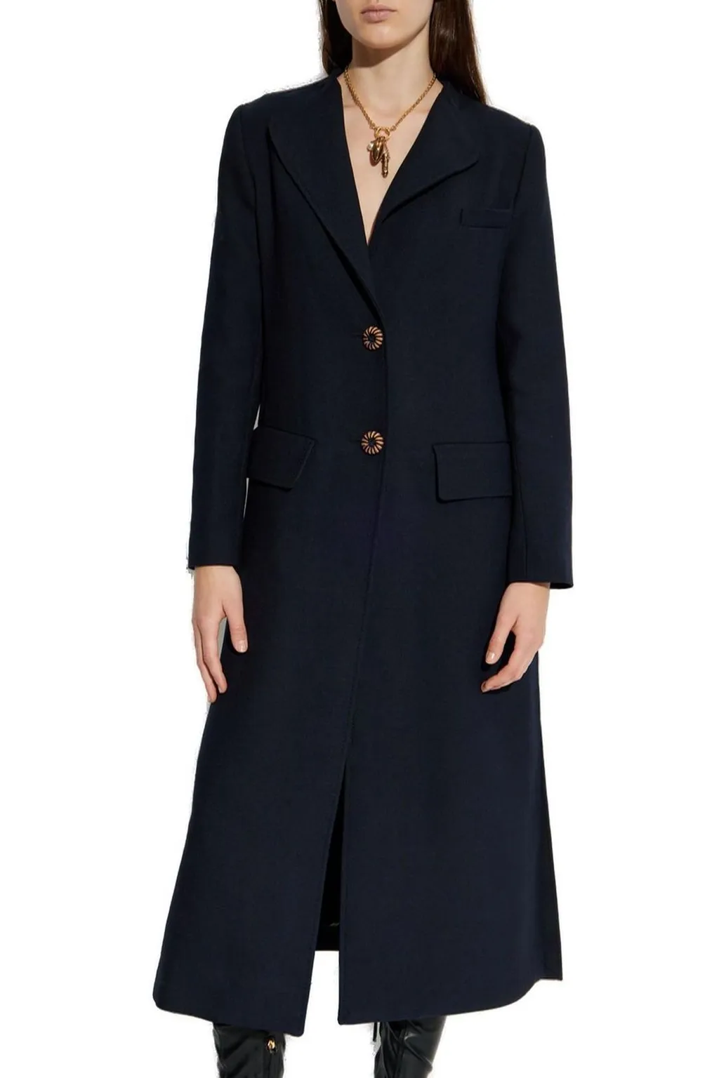 Long Sleeved Mid Length Coat