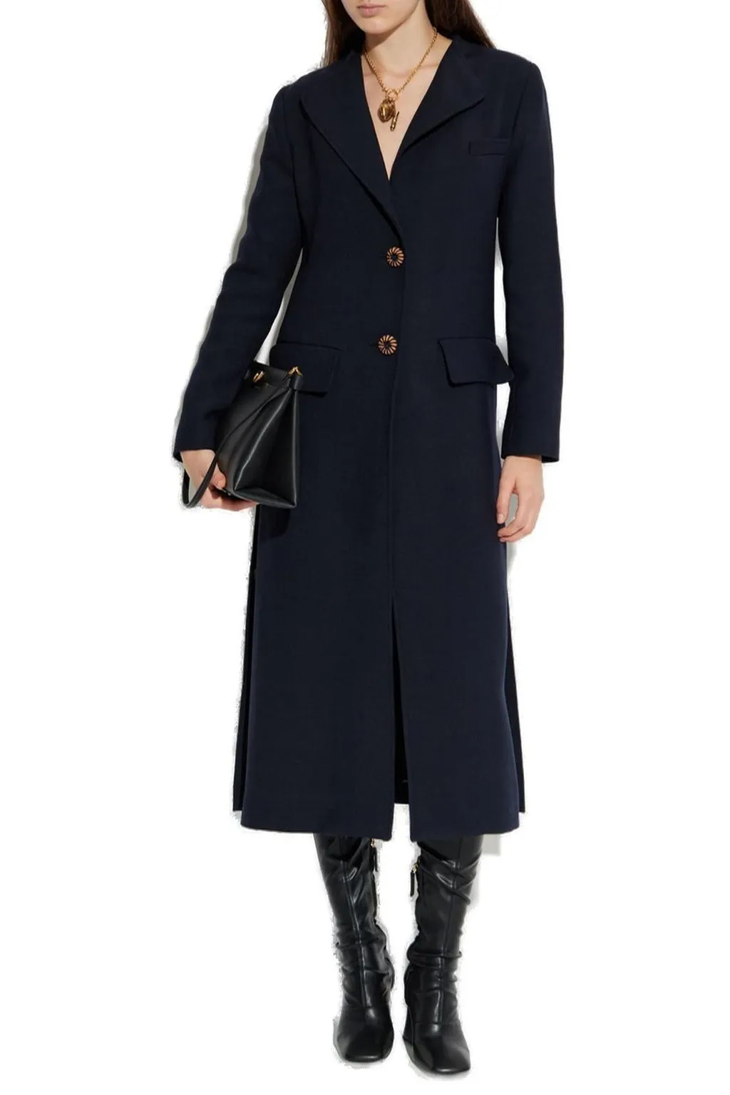 Long Sleeved Mid Length Coat