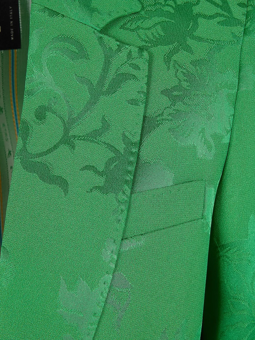 Single-Breasted Floral Motif Jacquard Blazer