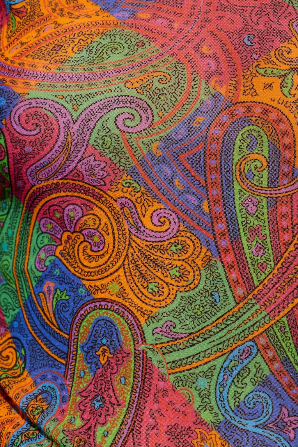 Geometric Paisley Motif Tulle Top