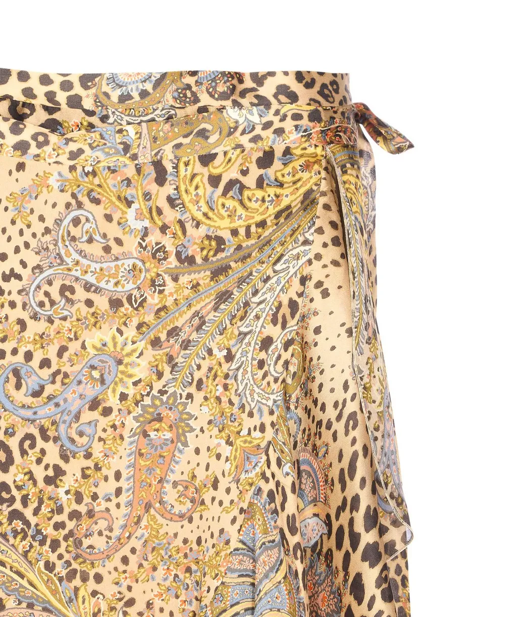 Peau D'ange Printed Midi Skirt