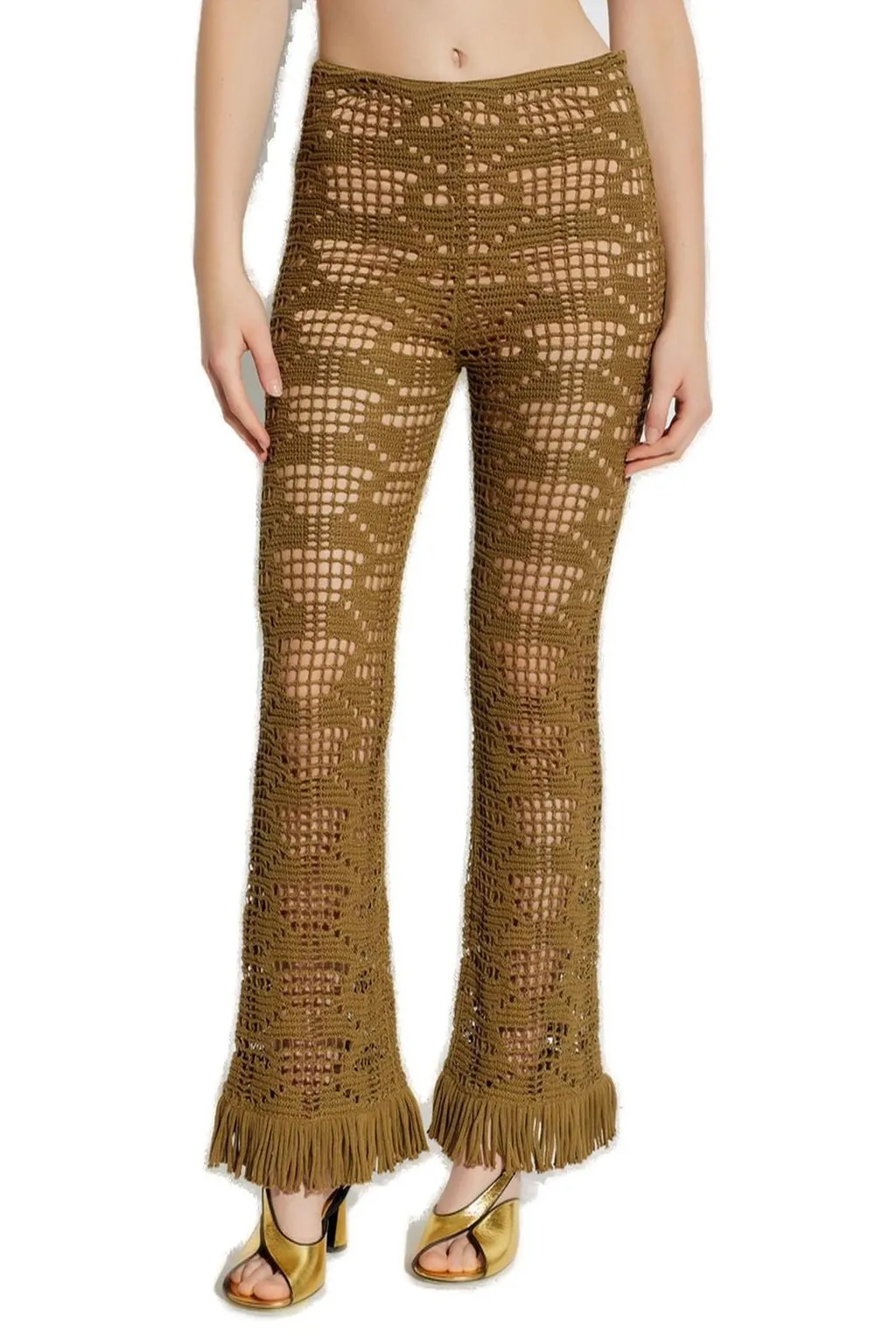 Knitted Fringed Trousers