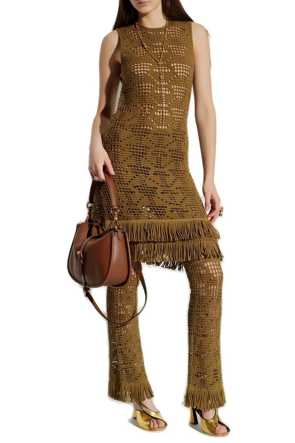 Knitted Fringed Trousers