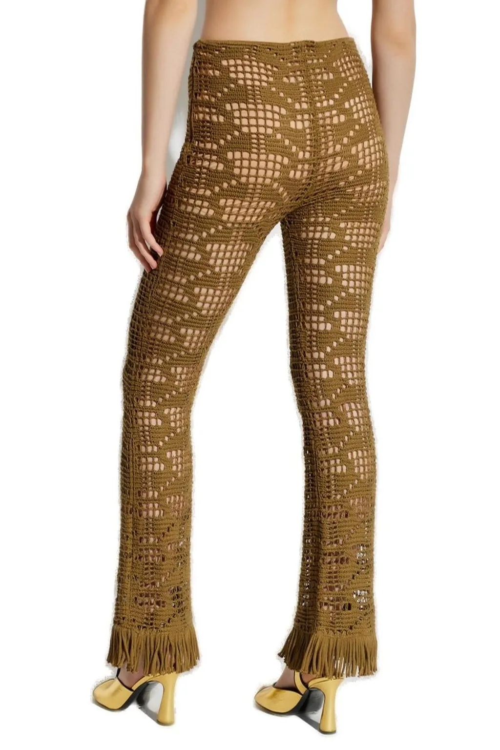 Knitted Fringed Trousers
