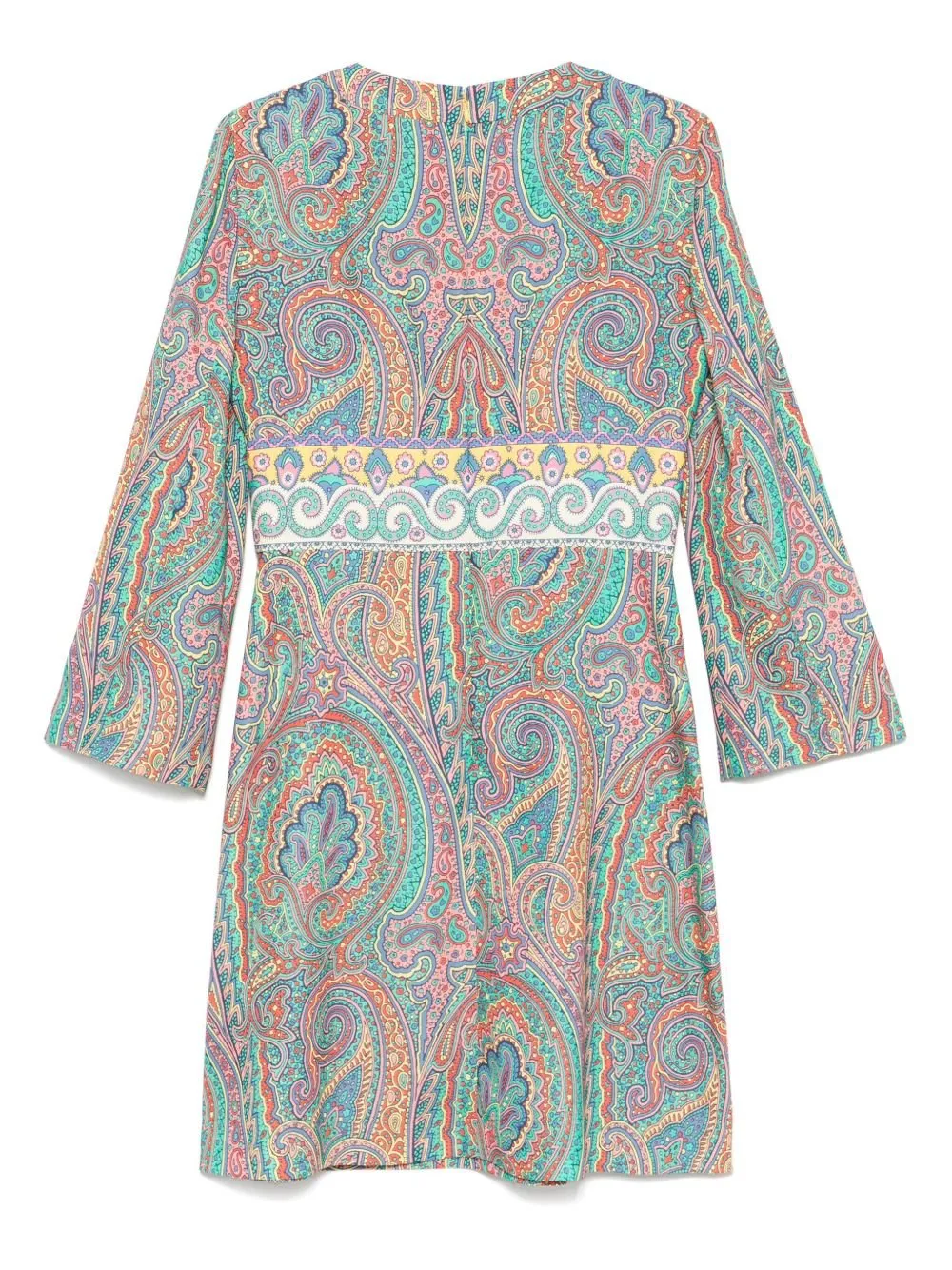 Paisley Printed Long Sleeved Mini Dress