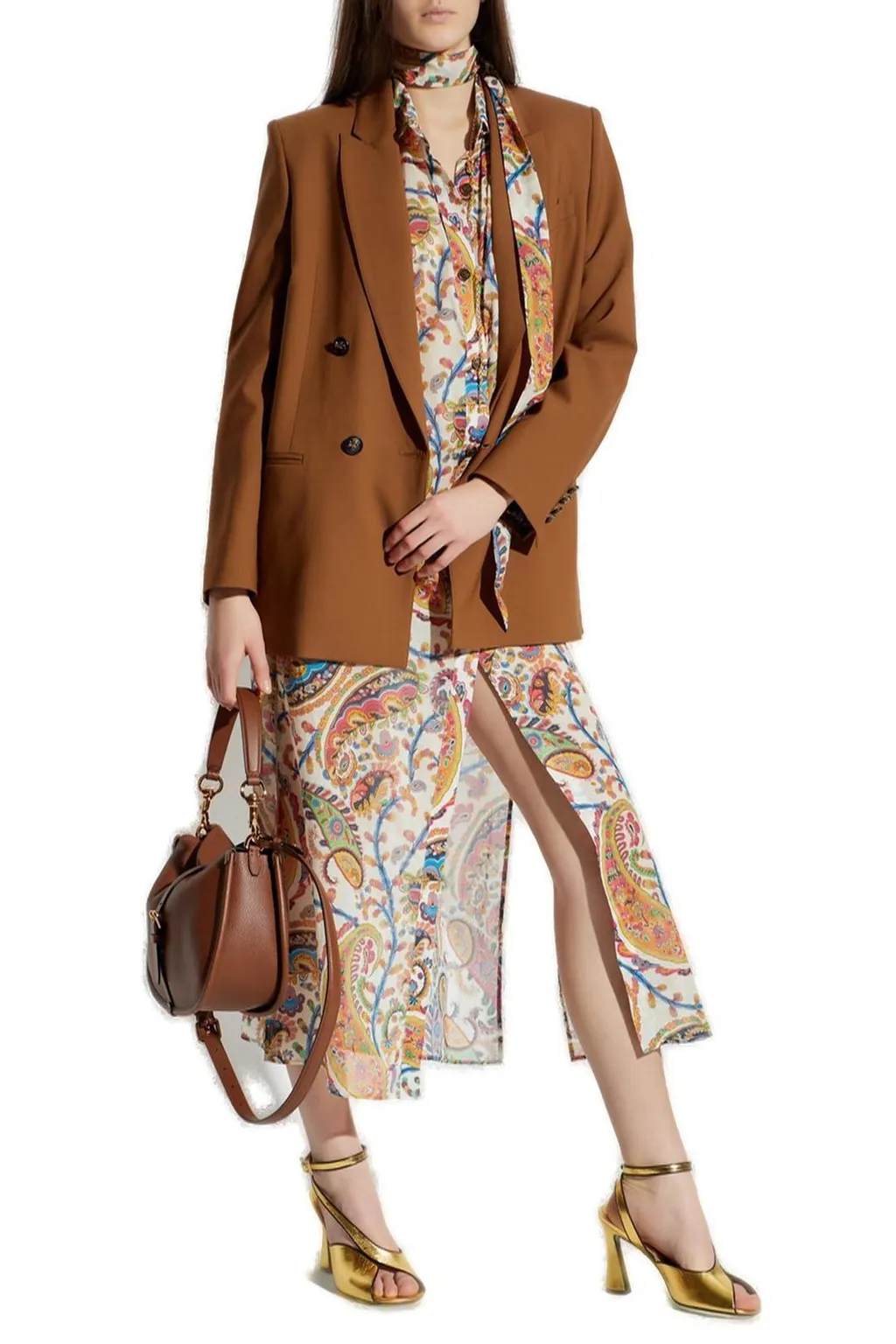 Paisley Printed Midi Dress