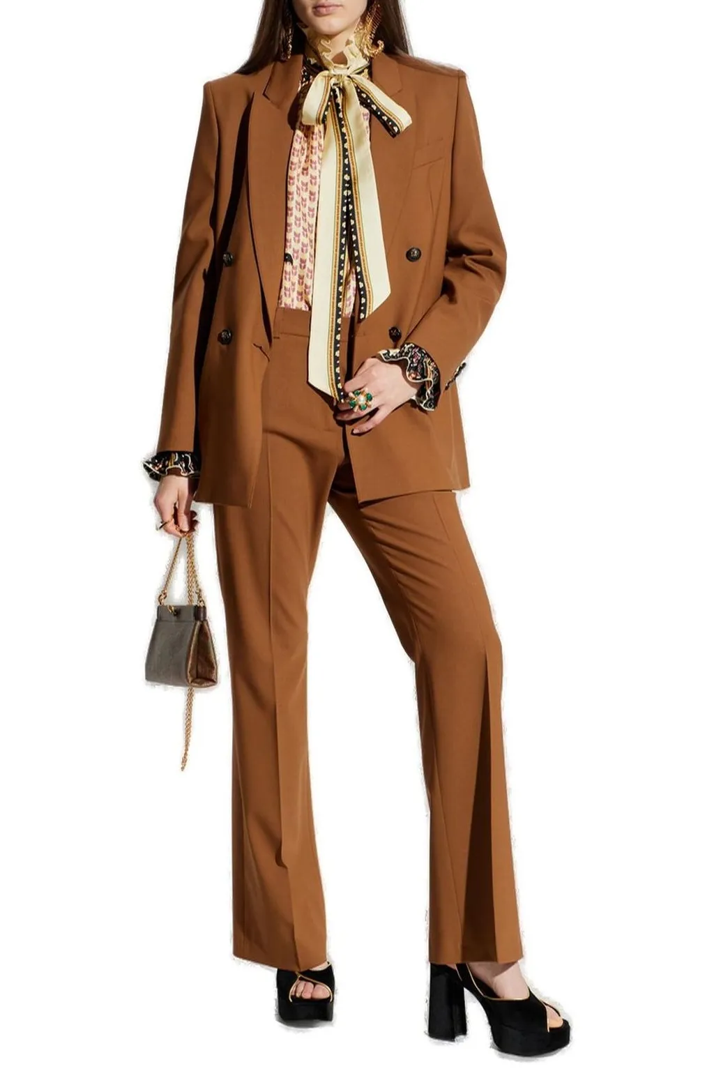 Double-Breasted Long Sleeved Blazer