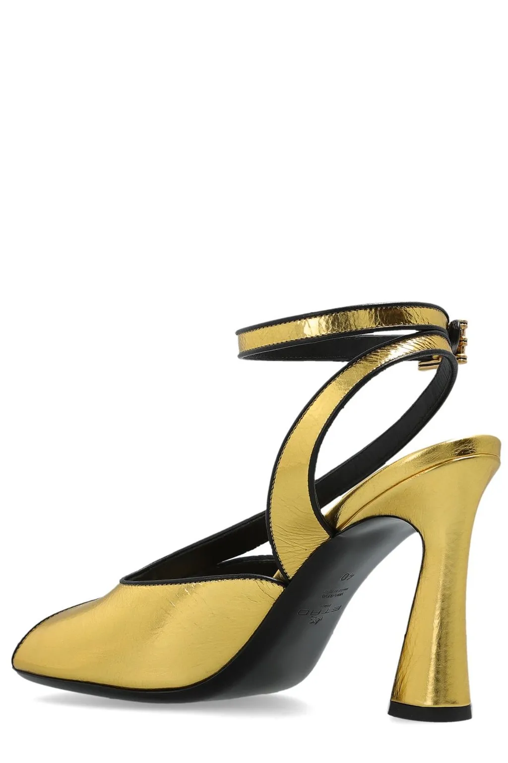 High Heeled Metallic Effect Sandals