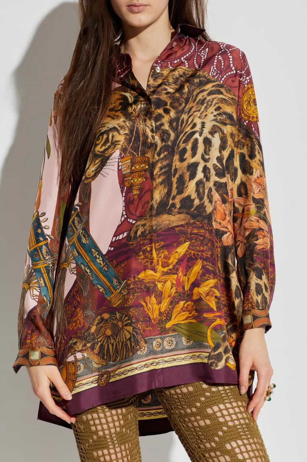 Placed Print Long Shirt