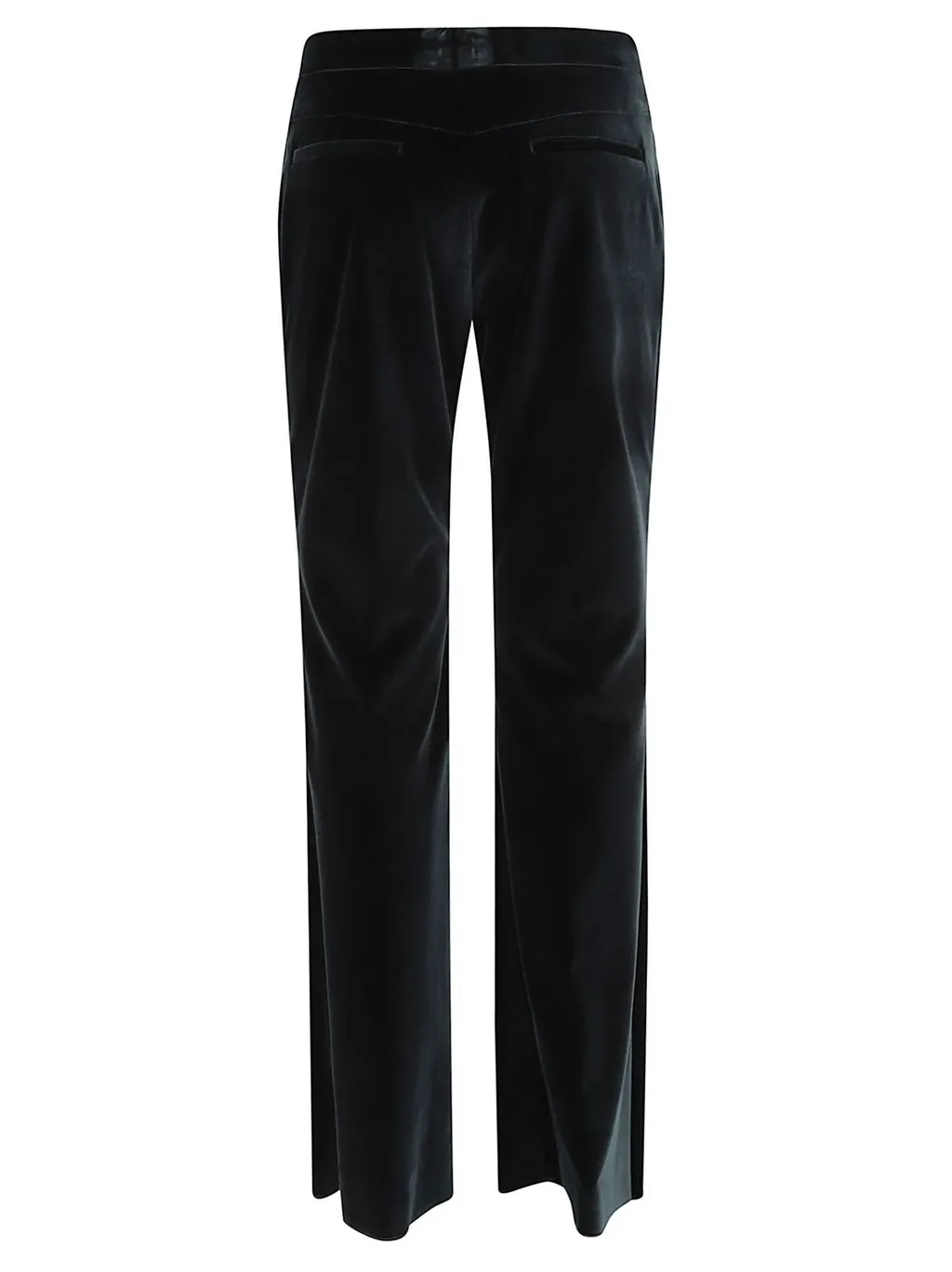 Velvet Flared-Leg Trousers