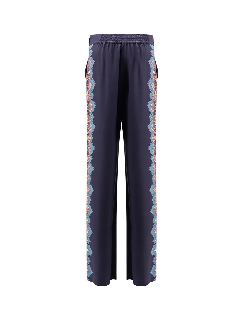 Floral Printed Elastic Waistband Trousers