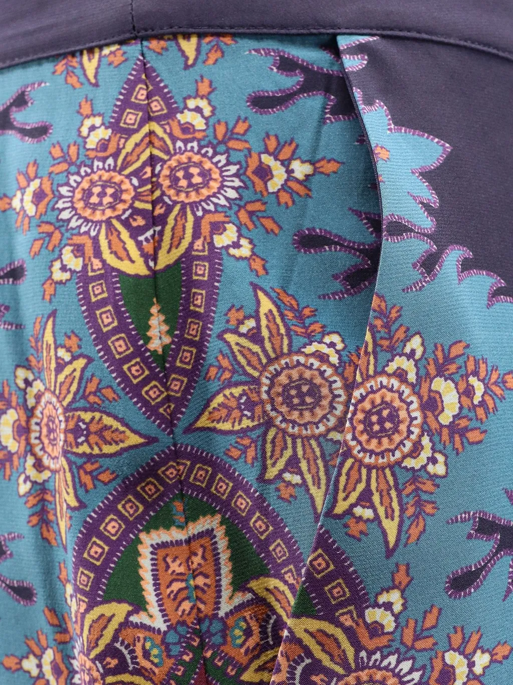 Floral Printed Elastic Waistband Trousers