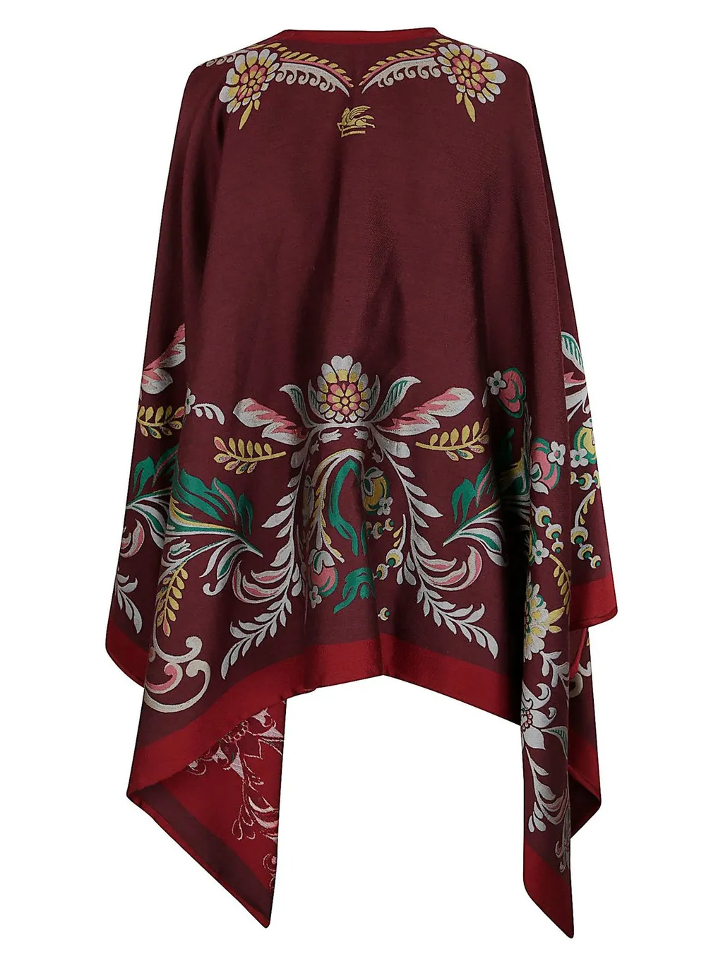 Floral Jacquard Motif Cape