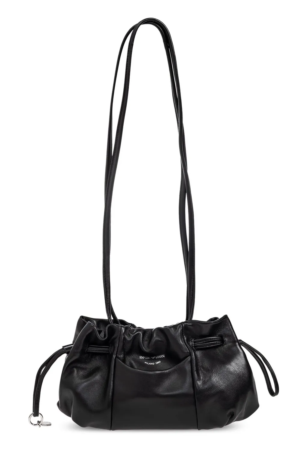 Logo Stamp Drawstring Shoulder Bag