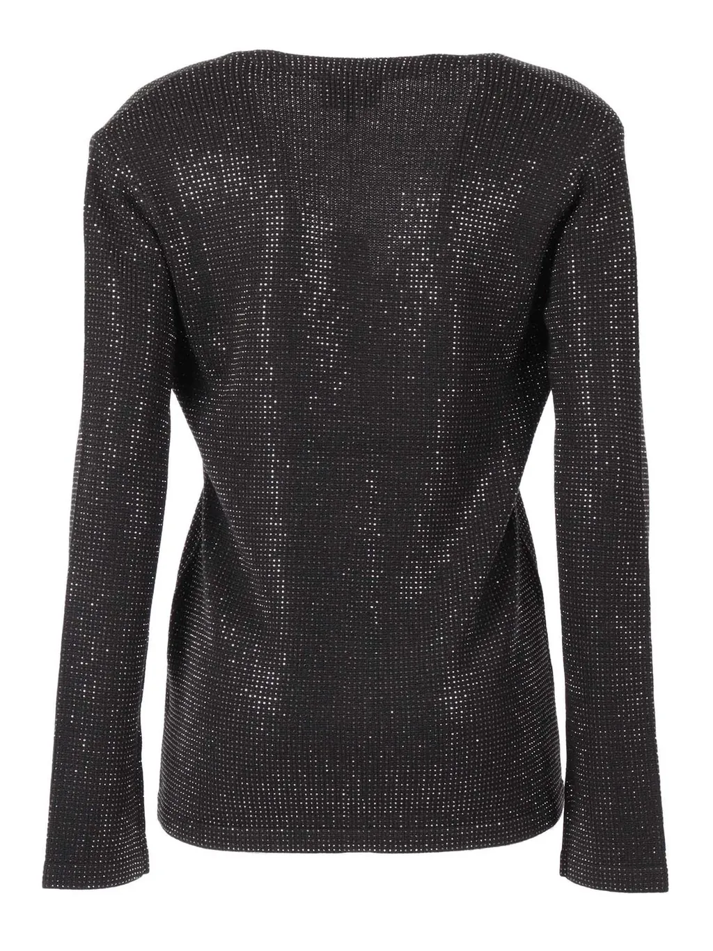 Allover Embellished Plain-Knit Cardigan