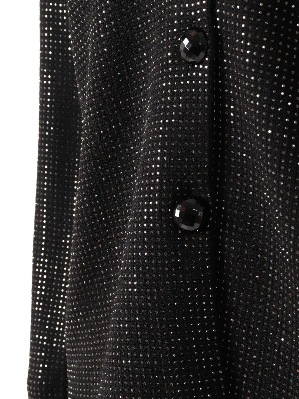 Allover Embellished Plain-Knit Cardigan